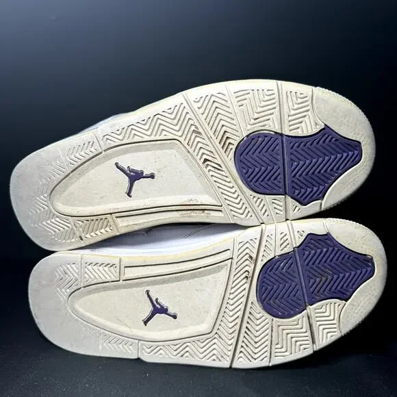 Size 8 - Nike Air Jordan 4 Retro Purple Metallic Men's Shoes